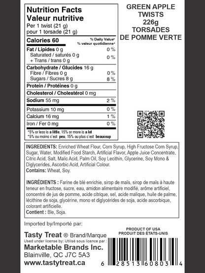 Torsades de réglisse à la pomme verte 226 g