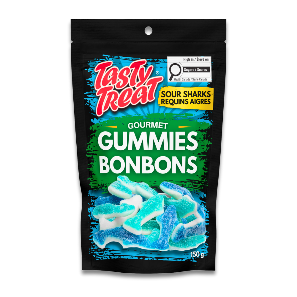 Gummy Sour Blue Sharks 150g