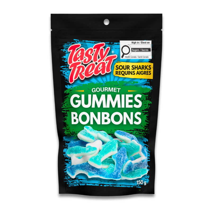 Gummy Sour Blue Sharks 150g