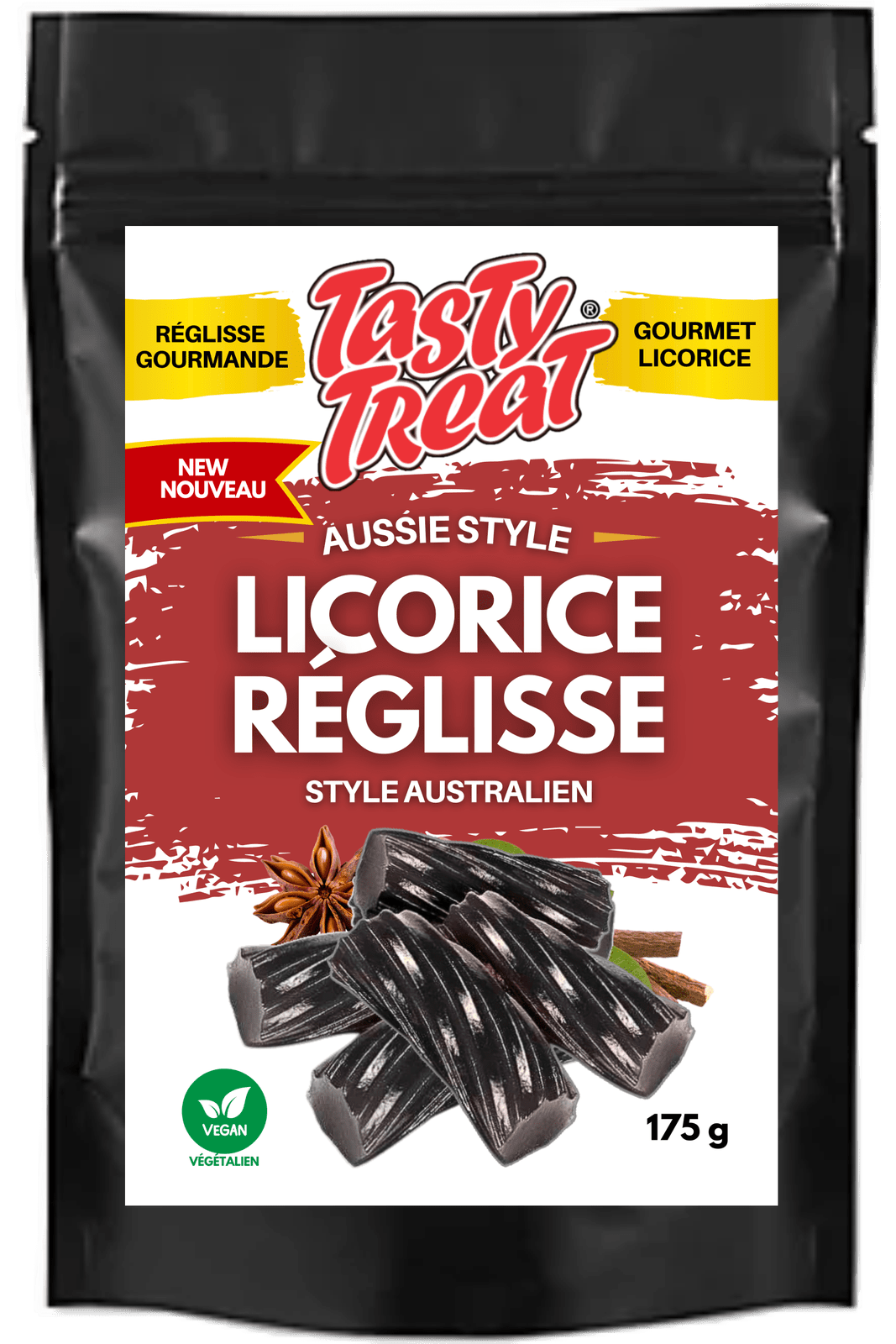 Aussie Style Gourmet Black Licorice 175g Bag