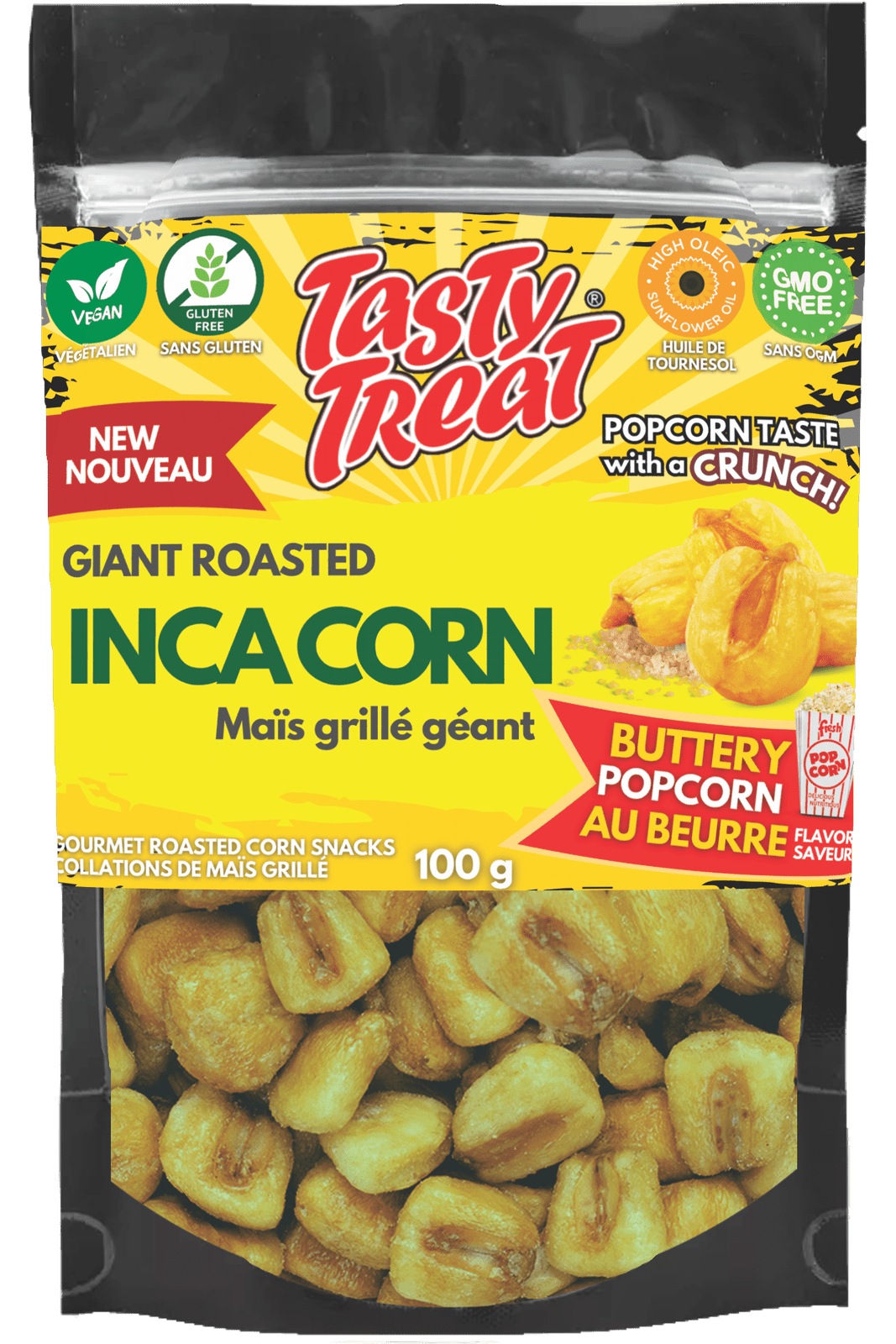 Tasty Treat Giant Inca Corn Nuts - Buttery Popcorn 100g