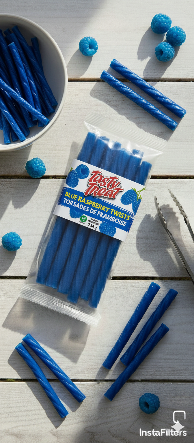 Blue Raspberry Licorice Twists 226g